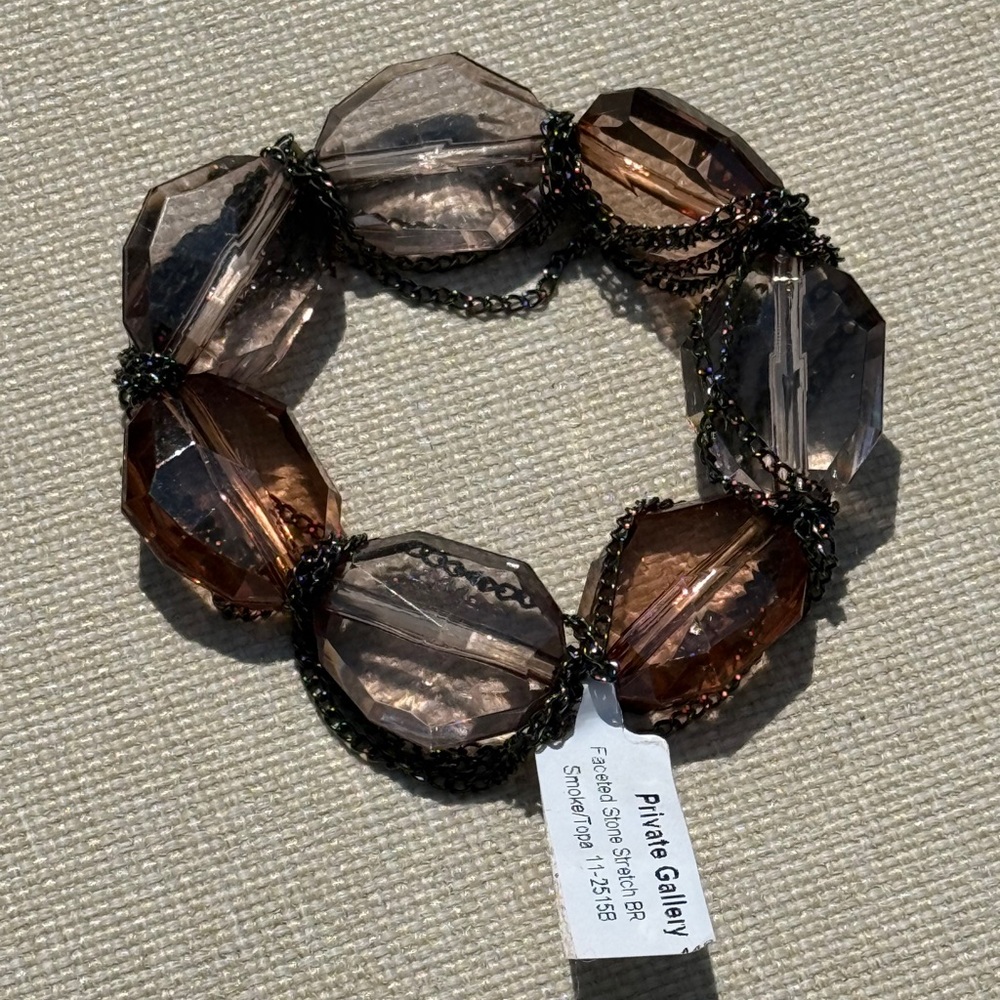 Private Gallery Faceted Stone Stretch Bracelet - NWT